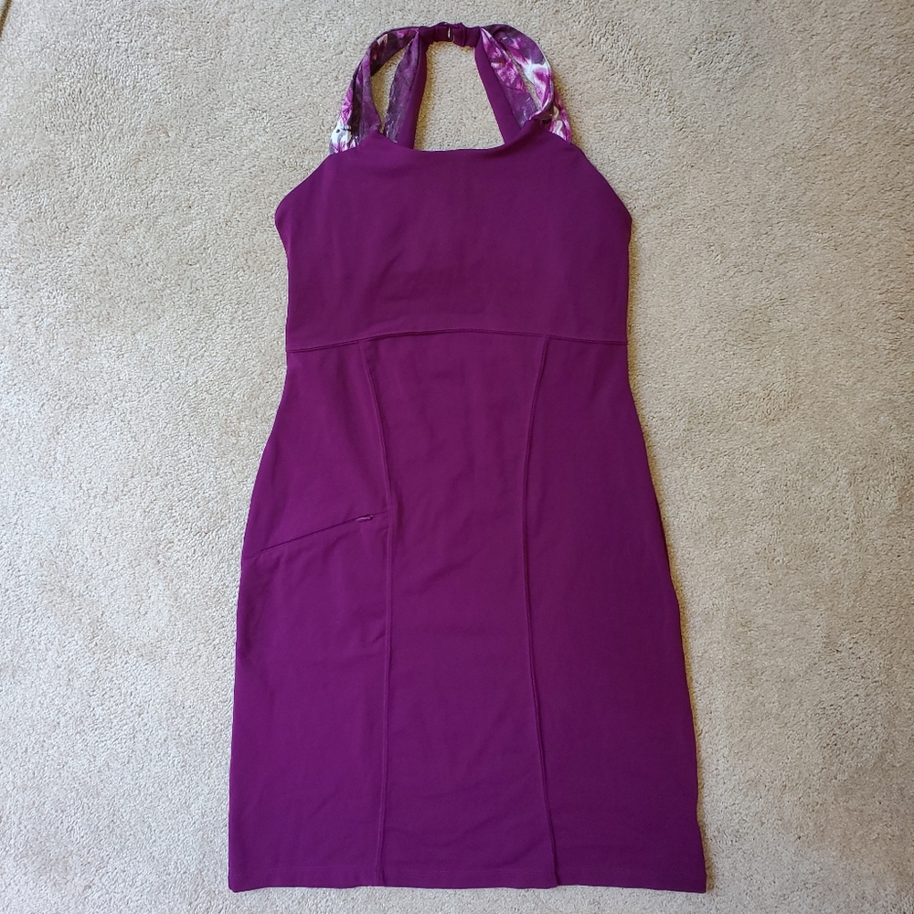 Athleta halter tie dye dress